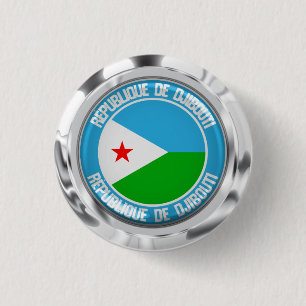 Badge Rond 2,50 Cm Djibouti Round Emblem