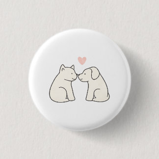 Badge Rond 2,50 Cm Dog Love