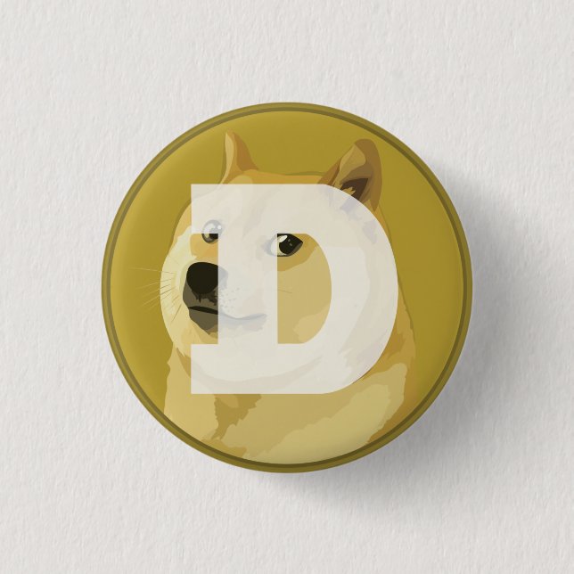 Badge Rond 2,50 Cm Dogecoin DOGE (Devant)