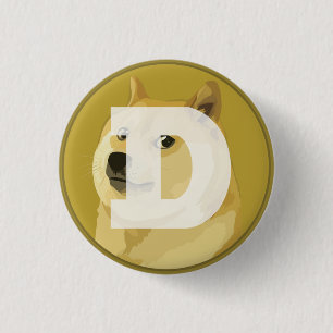 Badge Rond 2,50 Cm Dogecoin DOGE