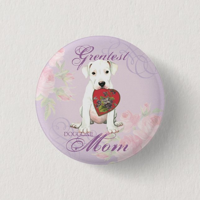 Badge Rond 2,50 Cm Dogo Heart Maman (Devant)