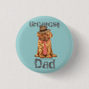 Badge Rond 2,50 Cm Dogue de Bordeaux Papa