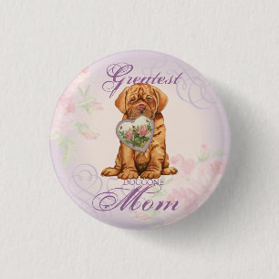 Badge Rond 2,50 Cm Dogue Heart Maman