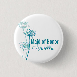 Badge Rond 2,50 Cm Domestique moderne de fleur de bouton de goupille