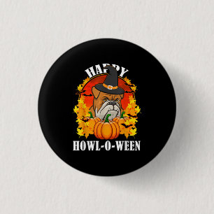Badge Rond 2,50 Cm Don de chien Cadeau D'Halloween Bulldog Pour Amo