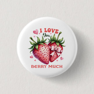 Badge Rond 2,50 Cm Don Valentine | Je T'Aime Beaucoup Berry