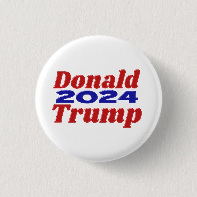 Badge Rond 2,50 Cm Donald Trump 2024 (Devant)