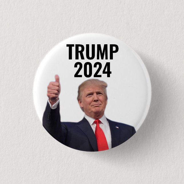 Badge Rond 2,50 Cm Donald Trump 2024 (Devant)