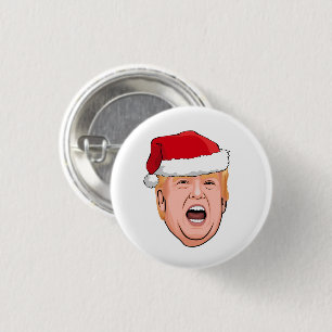 Badge Rond 2,50 Cm DONALD TRUMP Noël