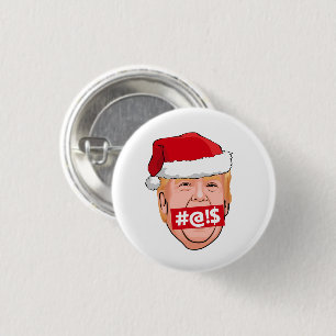 Badge Rond 2,50 Cm DONALD TRUMP Noël en colère