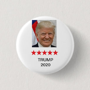 Badge Rond 2,50 Cm Donald Trump pour le président 2020 bouton