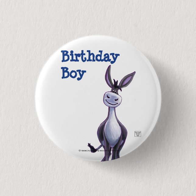 Badge Rond 2,50 Cm Donkey Party Centre (Devant)