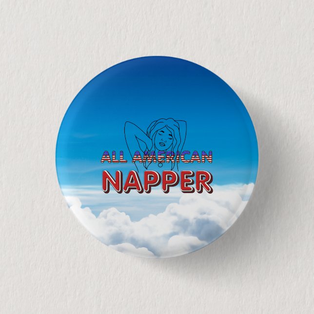 Badge Rond 2,50 Cm Dormeuse Tout Américaine (Devant)