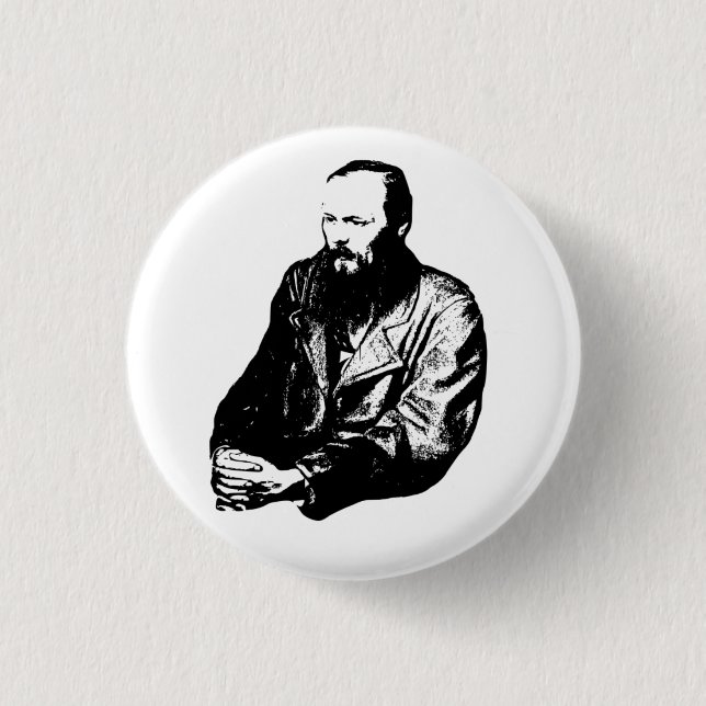Badge Rond 2,50 Cm Dostoïevski (Devant)