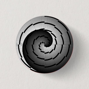 Badge Rond 2,50 Cm Double Yin Yang Spiral par Kenneth Yoncich