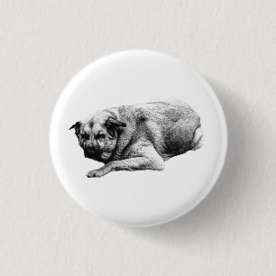 Badge Rond 2,50 Cm Douce Quiétude, Élégance Paisible