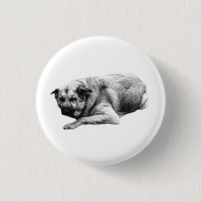 Badge Rond 2,50 Cm Douce Quiétude, Élégance Paisible (Devant)