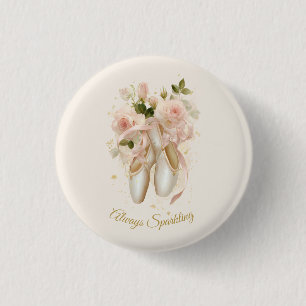 Badge Rond 2,50 Cm Douce Soirée de Ballet Rosé, personnalisé