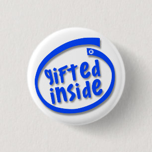 Badge Rond 2,50 Cm Doué à l'intérieur