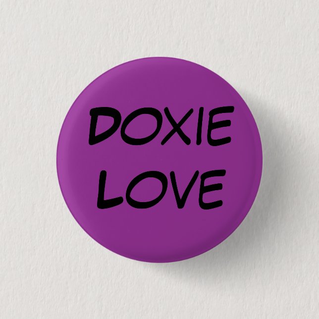 Badge Rond 2,50 Cm Doxie Love (Devant)
