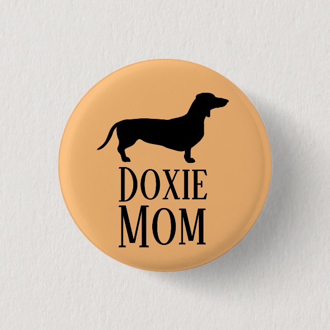 Badge Rond 2,50 Cm Doxie Maman (Devant)