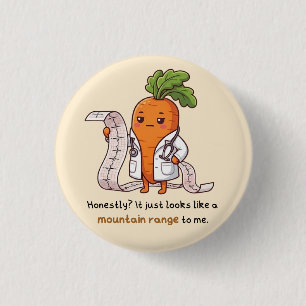 Badge Rond 2,50 Cm Dr Carrot avec ECG (Série Dr Carrot) Hu médical