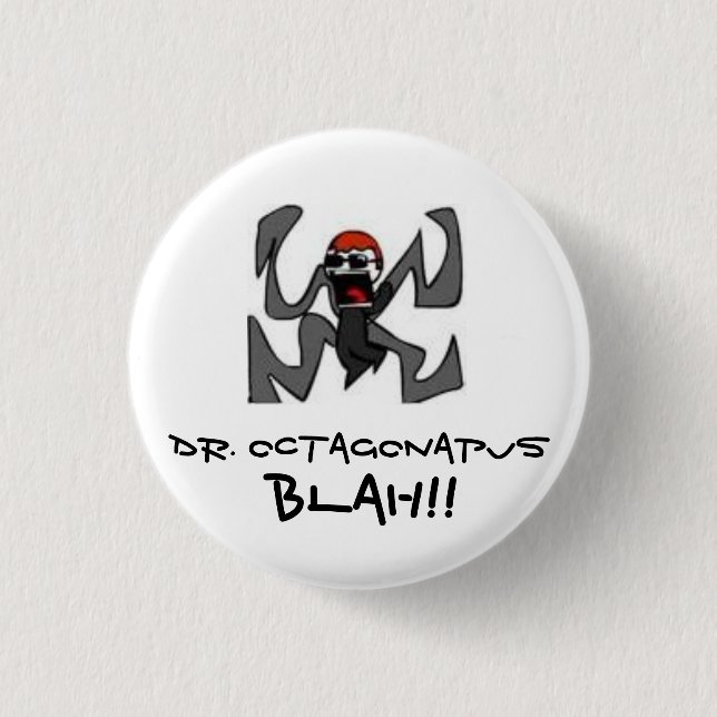 Badge Rond 2,50 Cm Dr. Octagonapus (Devant)