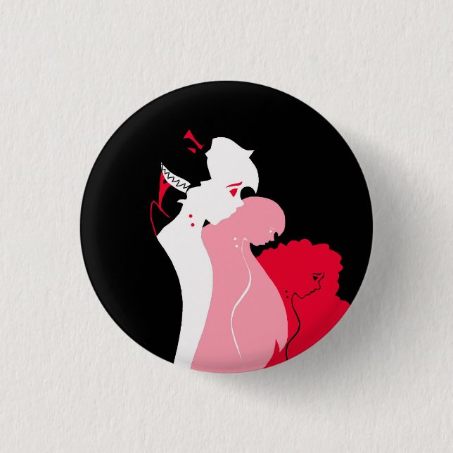 Badge Rond 2,50 Cm Dracula et ses victimes (Devant)