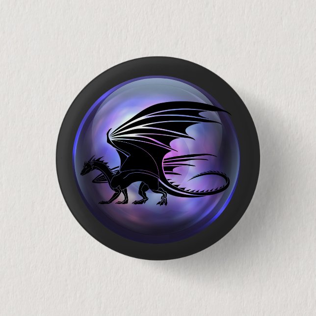 Badge Rond 2,50 Cm Dragon (Devant)