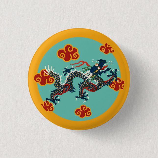 Badge Rond 2,50 Cm Dragon chinois (Devant)