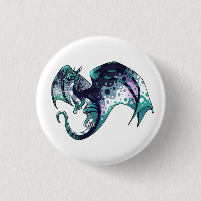 Badge Rond 2,50 Cm Dragon de la Fierté AroAce (Devant)