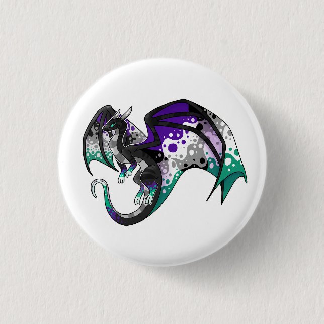 Badge Rond 2,50 Cm Dragon de la Fierté Eegosexuelle (Devant)