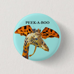 Badge Rond 2,50 Cm Dragon et girafe