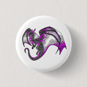 Badge Rond 2,50 Cm Dragon Gris Ace Pride