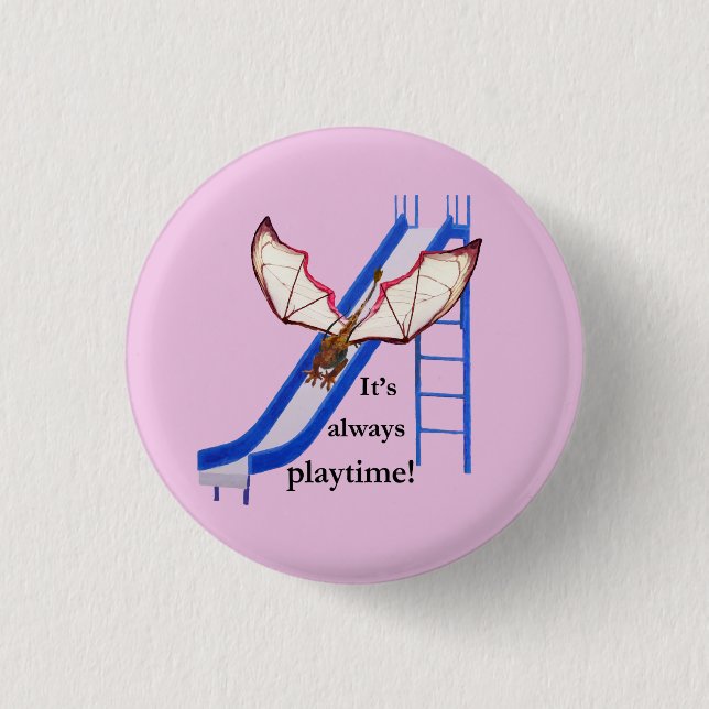Badge Rond 2,50 Cm Dragon sur la diapositive (Devant)