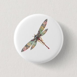 Badge Rond 2,50 Cm Dragonfly Art nouveau