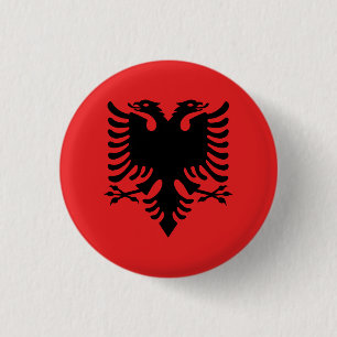 Badge Rond 2,50 Cm Drapeau albanais