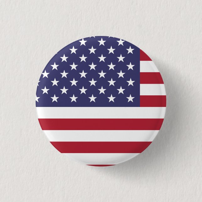 Badge Rond 2,50 Cm Drapeau américain (Devant)
