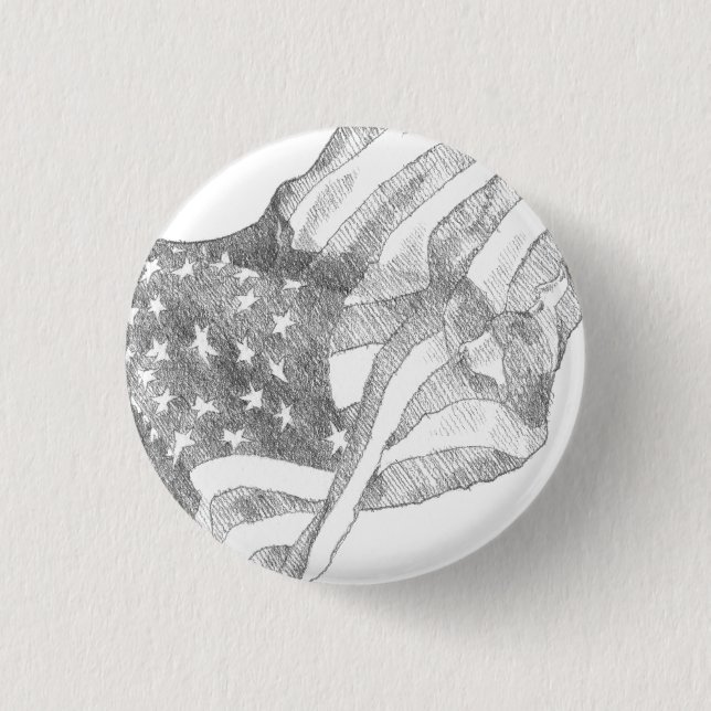 Badge Rond 2,50 Cm Drapeau américain (Devant)