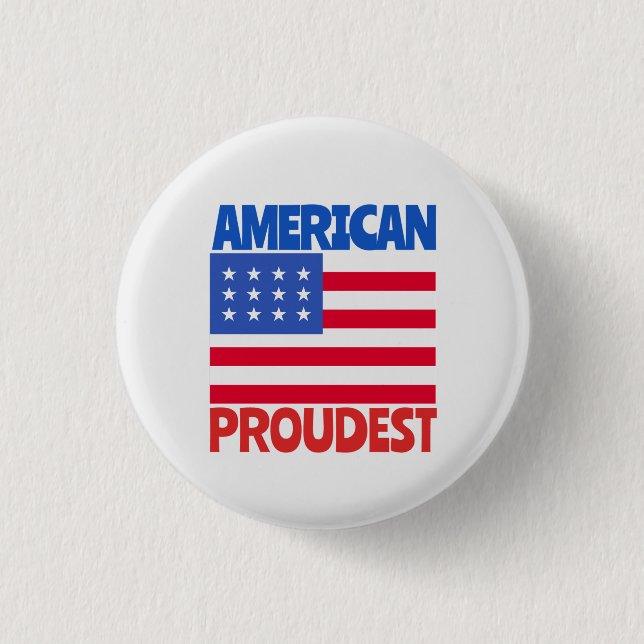 Badge Rond 2,50 Cm Drapeau américain (Devant)