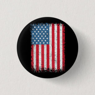 Badge Rond 2,50 Cm Drapeau américain patriotique USA pour hommes femm