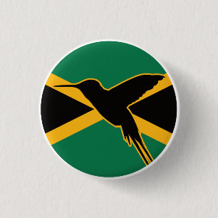 Badge Rond 2,50 Cm Drapeau animal national jamaïcain