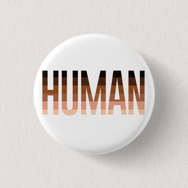 Badge Rond 2,50 Cm Drapeau antiraciste humain (Devant)