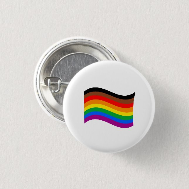 Badge Rond 2,50 Cm Drapeau arc-en-ciel de Philly Pride (Devant & derrière)