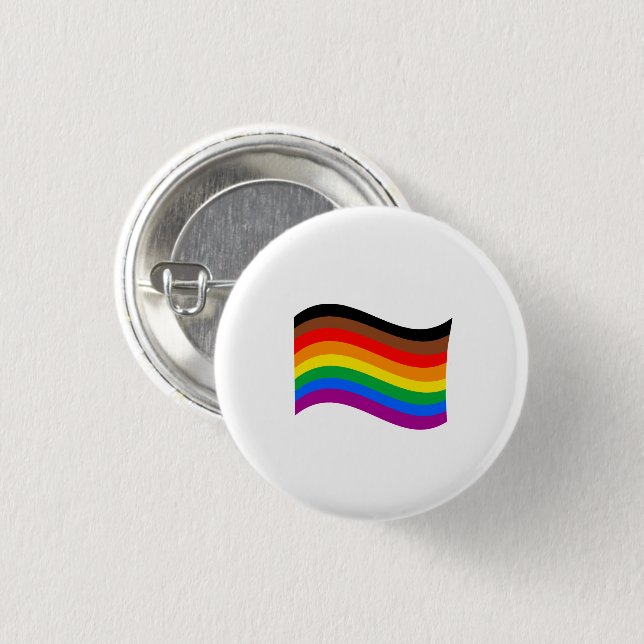 Badge Rond 2,50 Cm Drapeau arc-en-ciel de Philly Pride (Devant & derrière)