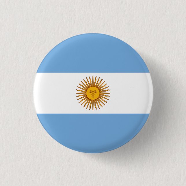 Badge Rond 2,50 Cm Drapeau argentin, Drapeau argentin (Devant)