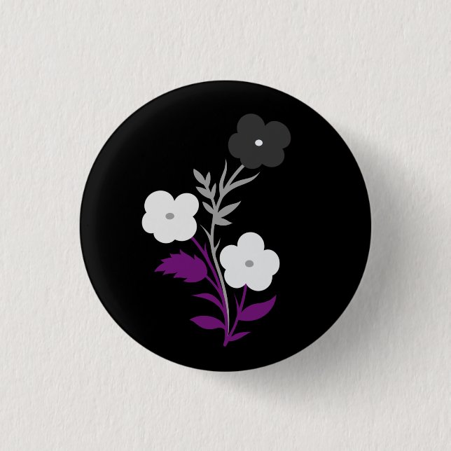 Badge Rond 2,50 Cm Drapeau Asexuel subtil (Devant)