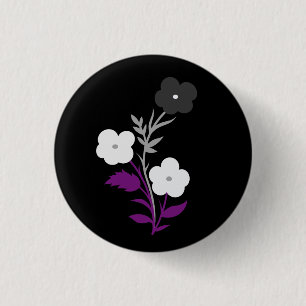 Badge Rond 2,50 Cm Drapeau Asexuel subtil