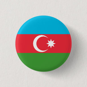 Badge Rond 2,50 Cm Drapeau azerbaïdjanais, Drapeau azéri