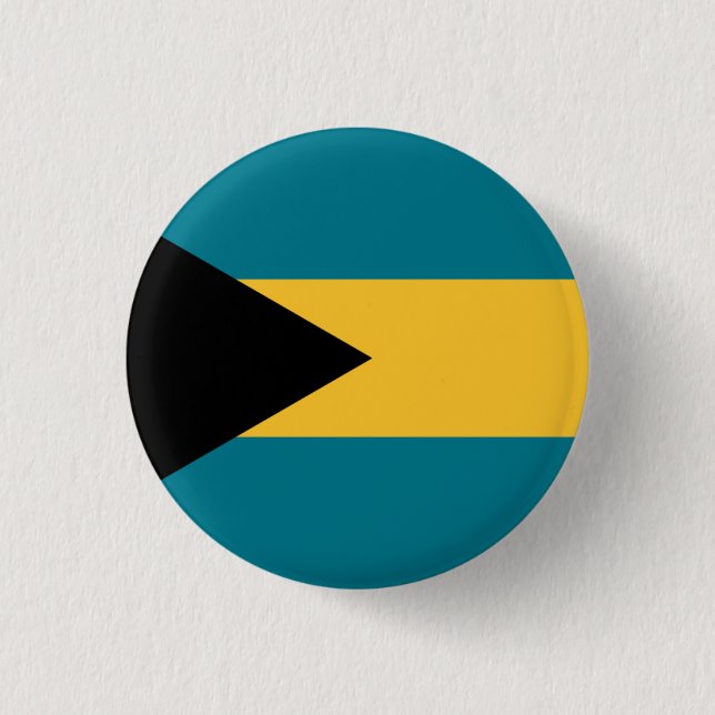 Badge Rond 2,50 Cm Drapeau bahaméen, Drapeau des Bahamas (Devant)